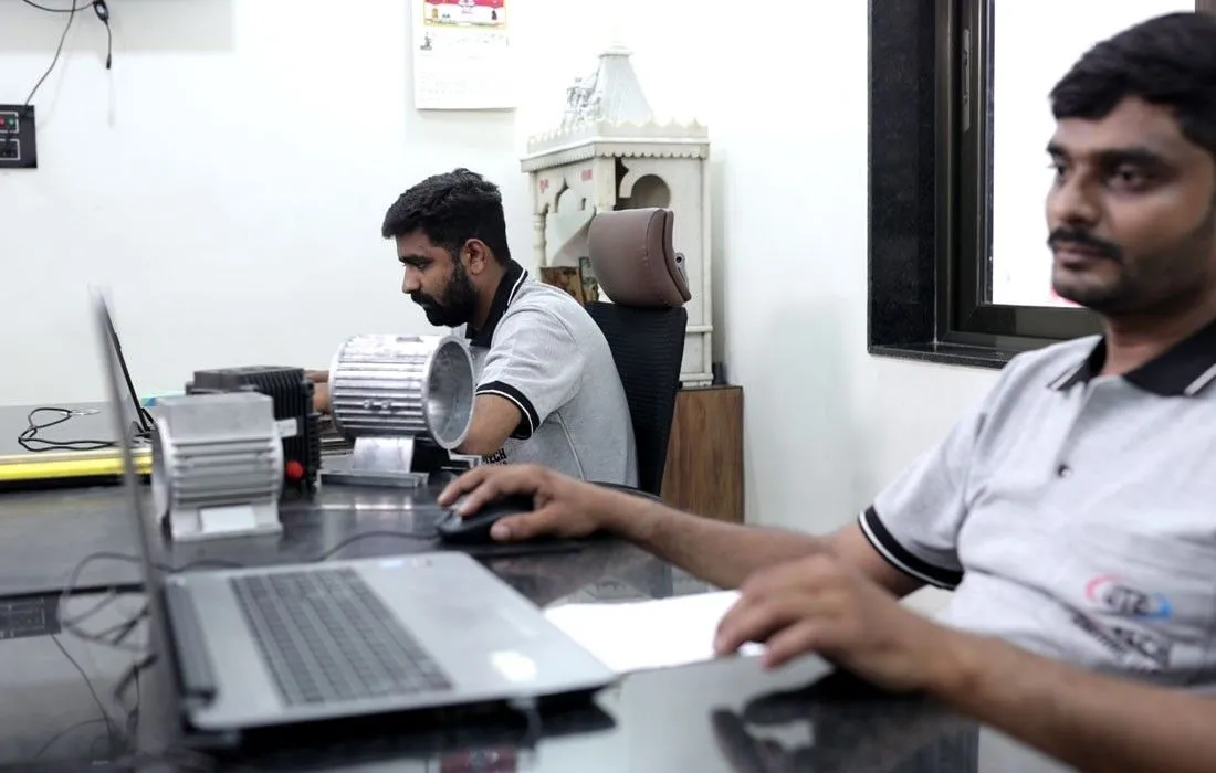 Engineer working on CAD design and process planning